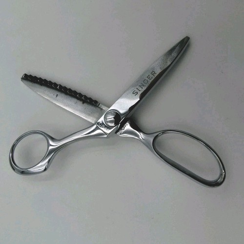 ✅✂️Singer Pinking Shears C848 Sewing Display VTG Stainless Steel Scissors📸SEE📏 - Picture 13 of 24