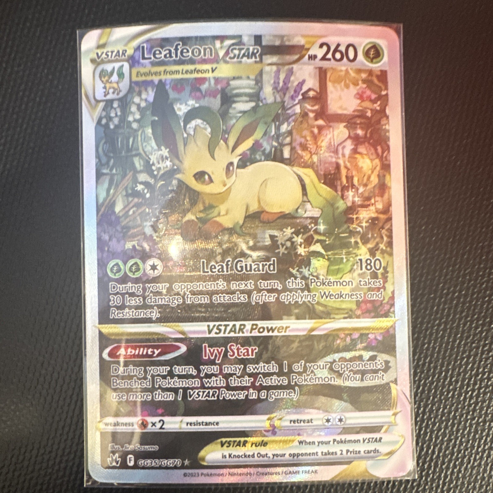 Pokémon TCG - Leafeon VSTAR - Alt Art - GG35/GG70 Crown Zenith - NEAR MINT