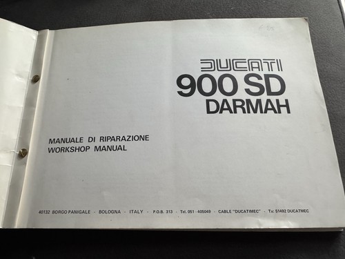 Ducati 900 SD DARMAH Manuale Di Riparazione Workshop Manual Ita Eng - Foto 2 di 4