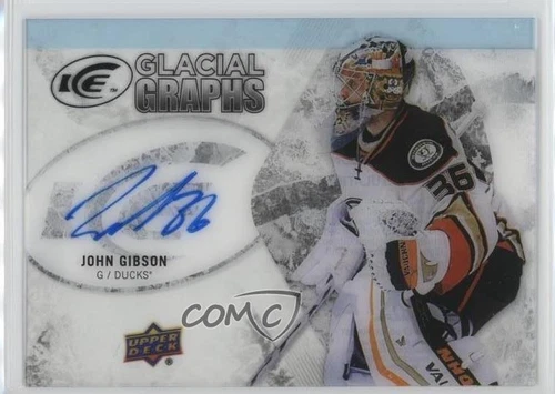 2016-17 Ice Glacial Graphs 2017-18 Upper Deck Update John Gibson #GG-JG Auto