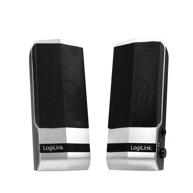 Aktivlautsprecher Lautsprecher Boxen Speaker Stereo Schwarz/Silber PC Computer - Bild 2 von 4