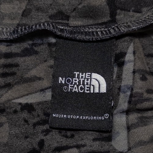 The North Face Shirt Womens XL Gray Geometric Print Burnout Long Sleeve V Neck - Picture 7 of 10