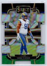 2023 Select Kobie Turner #54 RC Black Green Prizm Die Cut Los Angeles Rams