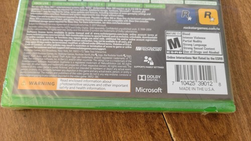 Grand Theft Auto IV Xbox One/Xbox 360 Brand New Factory Sealed Free Shipping! - Picture 7 of 13