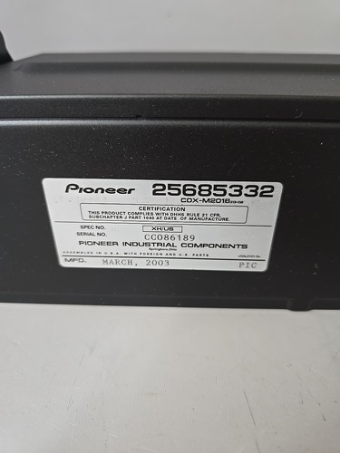 Pioneer CDX-M2016 25685332 Changer & Cartridge From C5 2003 Corvette Works Great - Picture 7 of 9