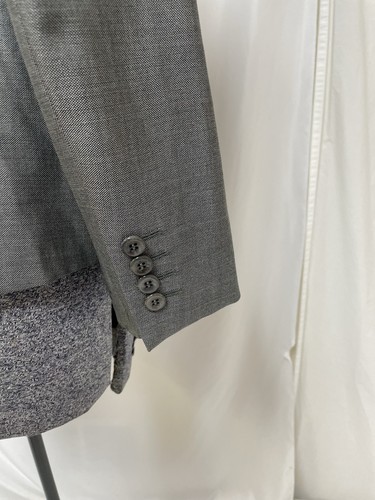 Max Mara Blazer Größe 2 Made In Italy Taschen Wunderschön Grau Spitzes Revers 32" Brustweite - Bild 5 von 24