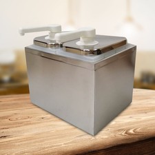 Commercial Double Head Fudge Nacho Cheese Sauce Pump Dispenser Dispensing 4L