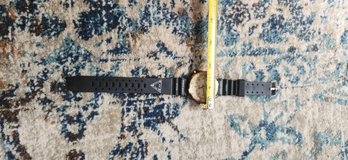 Vintage Mens Timex Indiglo Black Case Gold Bezel Watch New Battery - Picture 10 of 10