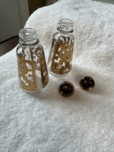 MCM Georges Briard signiert Gold Design Öl & Essig Set, Salz & Pfefferstreuer - Bild 7 von 16