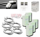 5X 4 USB PORTS HOME WALL ADAPTER+10FT CABLE POWER CHARGER WHITE GALAXY TAB NOTE