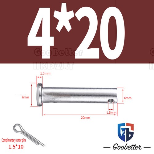 Clevis Pin 304 Stainless Steel A2 Hinge Pin Rigging Pin M3 M4 M5 M6 M8 M10 - M20 - Picture 27 of 170