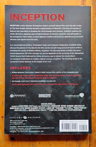 Inception : The Shooting Script by Christopher Nolan (2010, Trade Paperback) - Picture 2 of 6