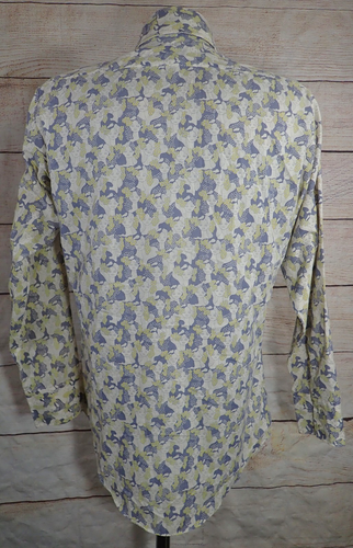 SEARS King Road Disco Shirt Lady Dot MCM Abstract AOP Vintage 60's 70's Mens S - Picture 9 of 14