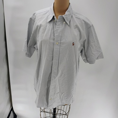 Polo Ralph Lauren Seersucker Shirt Striped Button Down Shirt L Blue White - Picture 4 of 13