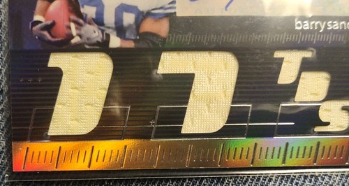 2006 Topps Paradigm Career Highs #TDBS Barry Sanders TRIPLE JERSEY AUTO 46/99 - Picture 6 of 8