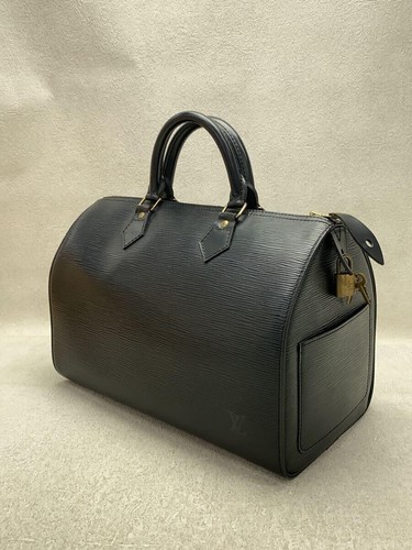 LOUIS VUITTON Speedy 35 Epi BLK Leather BLK From Japan - Picture 2 of 6