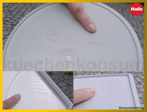 Hailo Deckel 1126569 Rondo Abfalleimer grau Mülleimer Abdeckung Eckabfallsammler - Picture 4 of 5