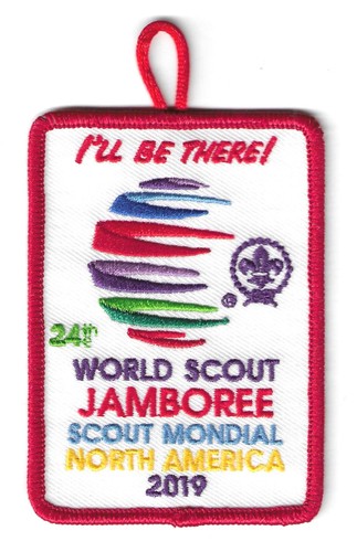 WORLD SCOUT JAMBOREE 2019 USA "I'LL BE THERE" RED BORDER PATCH - Picture 1 of 3
