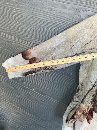 Vintage 90s Blair Horses Fleece Sweater Jacket All Over Print Small Nature AOP - Picture 13 of 13