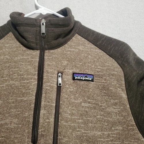 Patagonia Better Sweater Mens Medium Tan Two Tone Brown Fleece Pullover Jacket - Picture 4 of 10