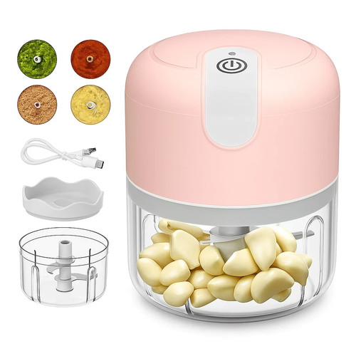 Mini Food Chopper Electric Processor Blender Glass Mixer Garlic Spices Grinder - Picture 4 of 10