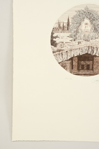 N95T21- Radierung im Stil des Surrealismus signiert nummeriert Ex.191/240 - Bild 6 von 12