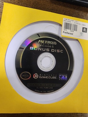 Nintendo Metroid Prime Game with Bonus Metroid Prime Echoes Demo Game CIB Tested - Picture 7 of 10