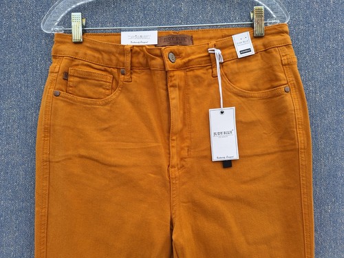 NWT Judy Blue Flare Jeans 13/31 High Waist Tummy Control Marigold MES: 32X32 - Picture 5 of 17