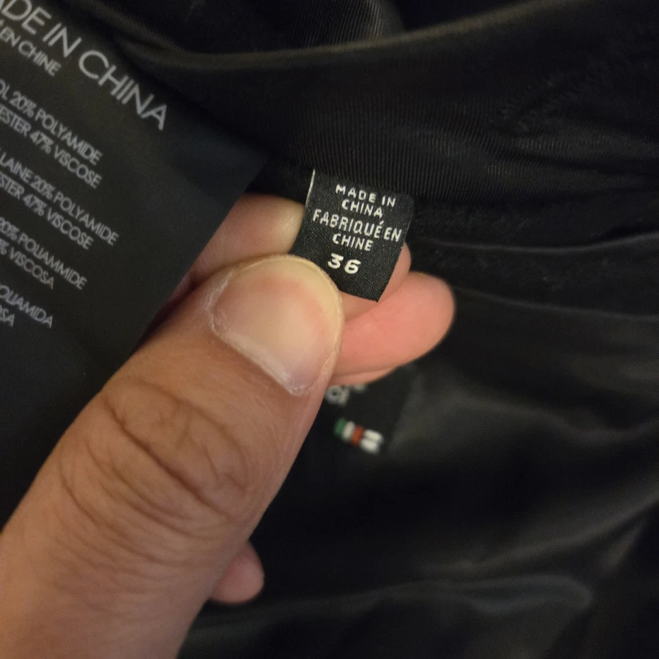 Mens Club Monaco Italian Wool Funnel Coat Size 36 or XS - Image 4 of 4