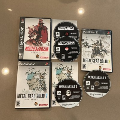 Metal Gear Solid Essential Collection PS2 1 2 3 PS1 Complete But 3 No Manual