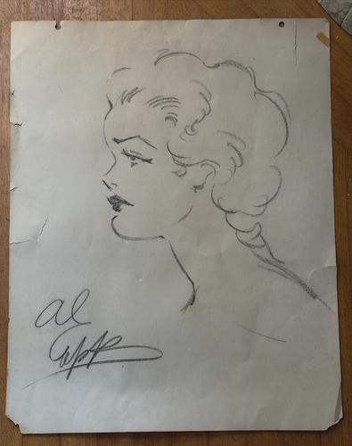 Al Capp Li'l Abner Daisy Mae Cartoon Original Art Portrait Drawing Sketch sgnd. - Picture 9 of 10