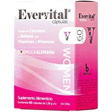 Evervital Women 60 capsules Vitamins and Supplements German Formula. ENERGY