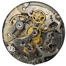 Vintage 35mm Chronographe Black & Copper Men's Wristwatch Movement Landeron 48