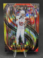 2024 Panini Select Marvin Harrison Jr Premier #115 Red Yellow Shock Prizm RC