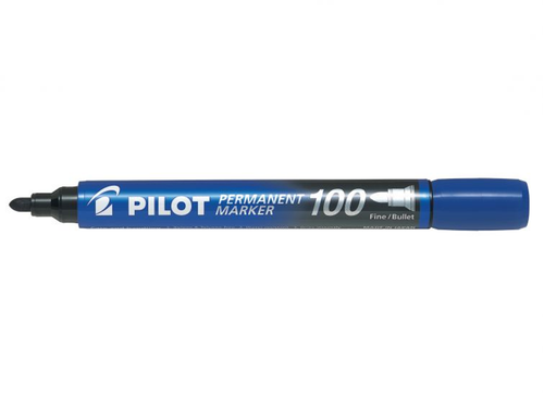 Pennarello Marker 100 Punta Tonda Blu | Pilot - Foto 1 di 1