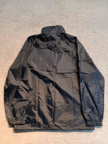 NWOT Team 365 Coaches Jacket Men S Black Golf Windbreaker Snap Drawcord Hem - Picture 2 of 8