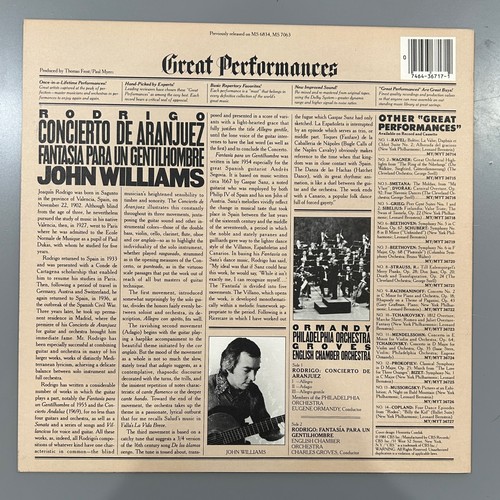 John Williams – Rodrigo: Concierto de Aranjuez / Fantasia – CBS Great Performanc - Picture 2 of 4