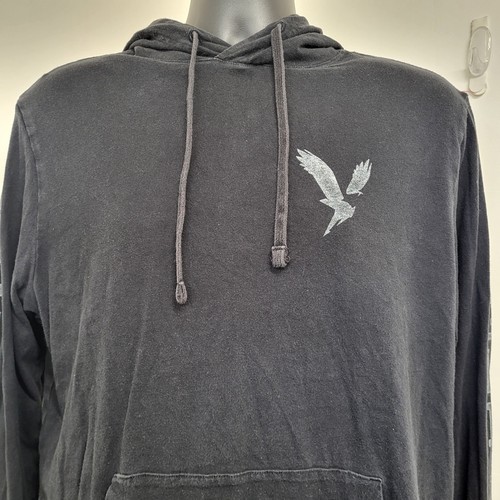 Sudadera con capucha para hombre American Eagle🦅 talla mediana negra súper suave ajuste estándar pulóver - Imagen 7 de 17