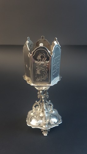 Circa 1900-1920 Sterling Silver Judaica Shabbat Havdalah Candle Holder 84.1g - Picture 6 of 16