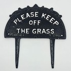 Cast Iron  Please Keep Off The Grass, Garden Yard Decor