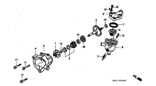 Honda NSR250R MC28 Genuine Thermostat Assembly 65°C KV3 New Unused - Picture 4 of 8
