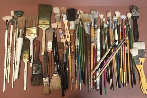 Künstlerpinsel Konvolut teils neu Bob Ross Alexander verschiedene 60 Pinsel