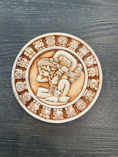 Ceramic Mayan Calendar Wall Hanging 5 1/4” Across - Picture 1 of 2