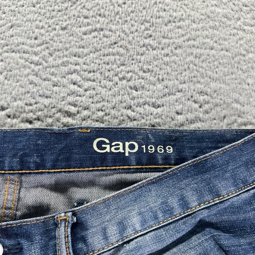 Gap 1969 Jeans Mens 36x32 Blue Dark Wash Cotton Stretch Skinny Fit Denim - Picture 4 of 11