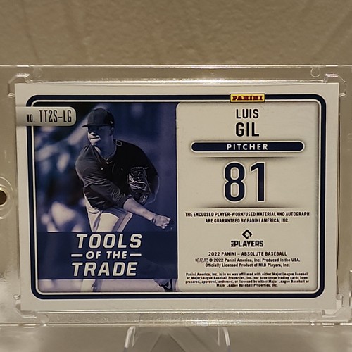 2022 Absolute - Tools of the Trade 2 Swatch Auto #TT2S-LG Luis Gil Yankees! - Picture 2 of 3