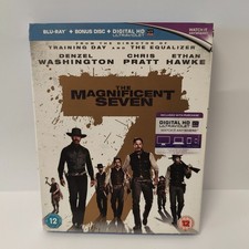 The Magnificent Seven Blu-Ray  Denzel Washington, Fuqua (DIR) cert 12 2 free pp