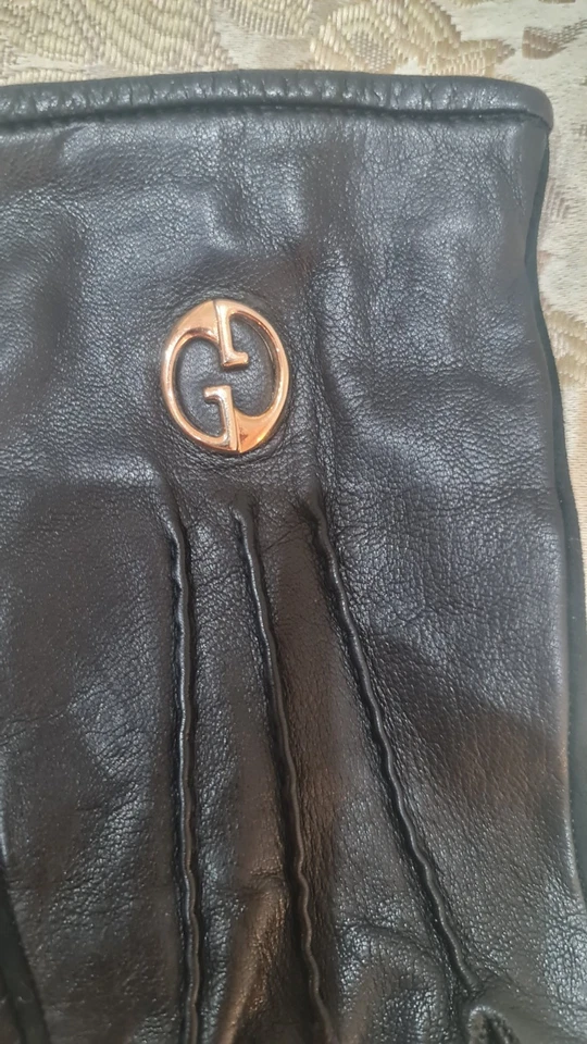 Authentic Gucci Lamb Black Gloves 1973 Collection Size 7 Made In Italy - Image 4 of 4