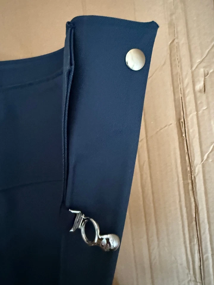 Genuine Silver Cross Kensington Pram Apron Storm Cover - Navy / Fine Stripe NEW - Image 4 of 4