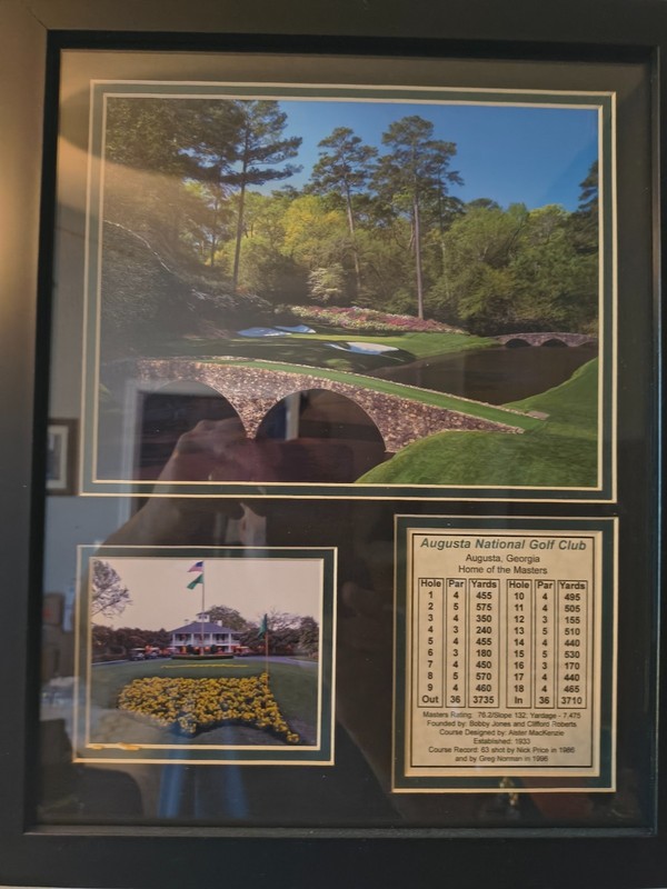 Two 14.5x12 photo prints St Andrews & Augusta Nat.