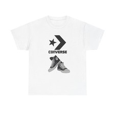 Camiseta Converse Star Logo con Zapatillas | Camisa Deportiva Informal Vintage